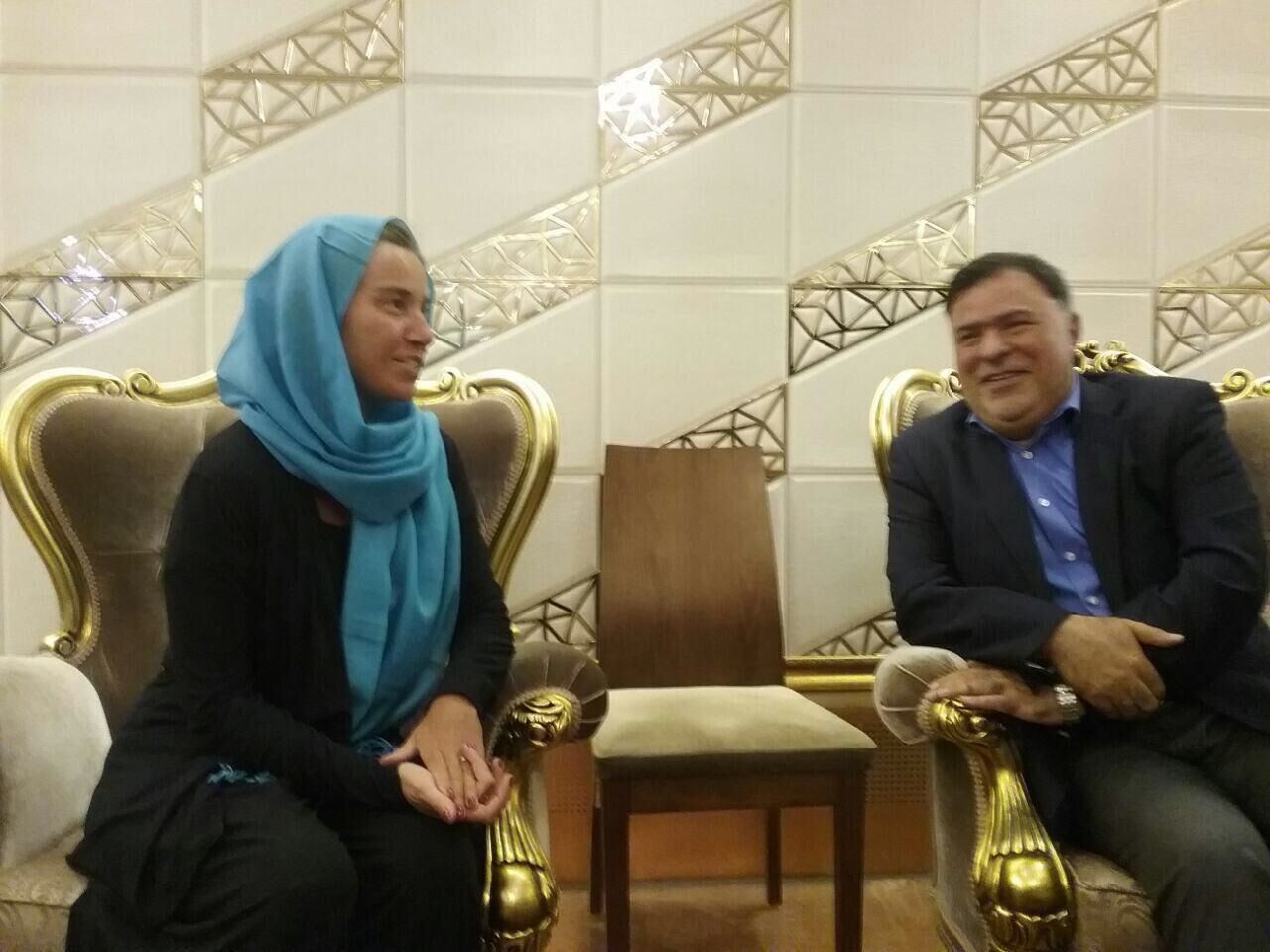 موگرینی در فرودگاه امام خمینی(ره)/عکس