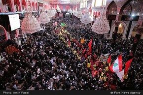 غروب و شب اربعین حسینی در کربلا
