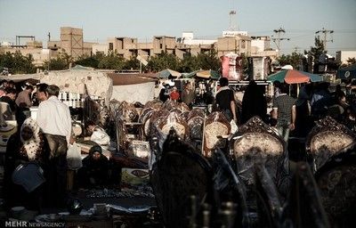بازار شلوغ افغان ها در مشهد/تصاویر