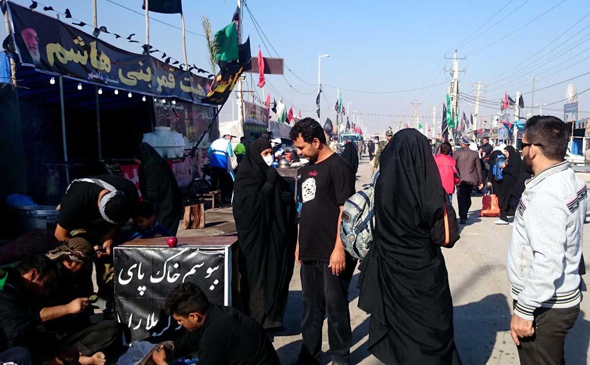 تصاویر زائران اربعین در مرز شلمچه