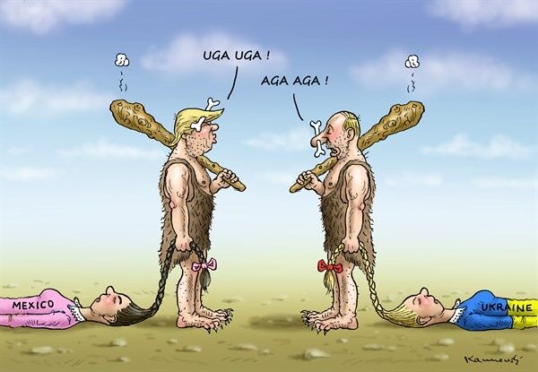 شباهت ترامپ و پوتین/کاریکاتور