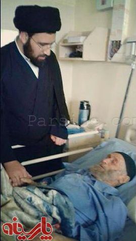 عیادت سیدعلی خمینی از خادم امام/عکس