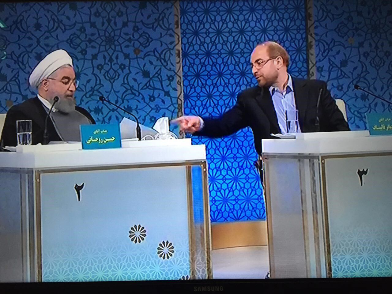حرکت احمدی‎نژادی قالیباف در تلویزیون