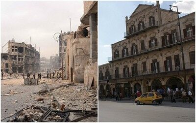 حلب؛ قبل و بعد از جنگ/تصاویر