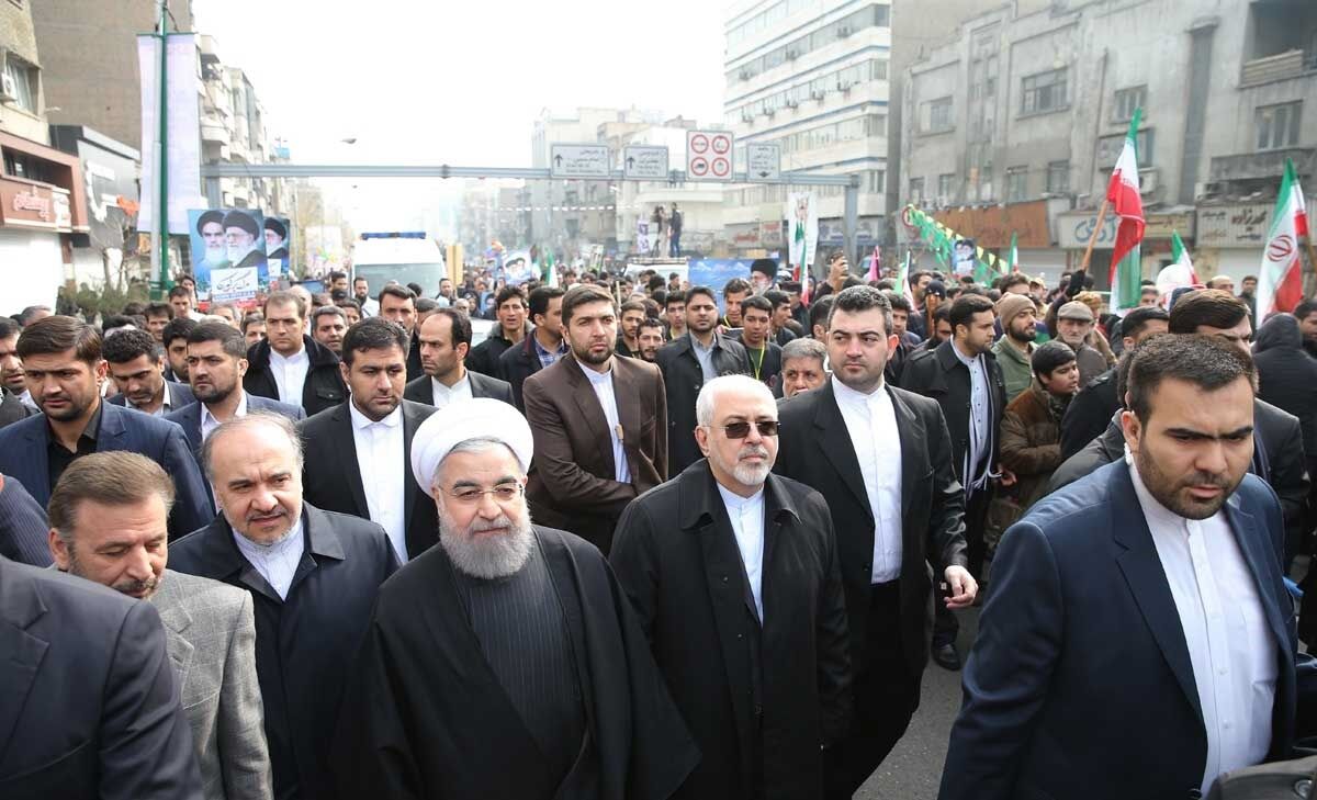 حضور هیات دولت در راهپیمایی/تصاویر