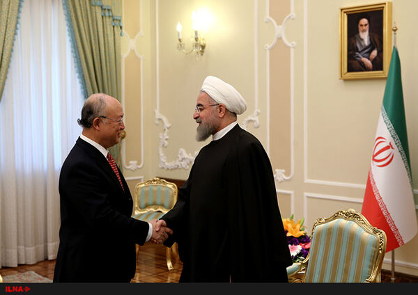 یوکیا آمانو با روحانی دیدار کرد