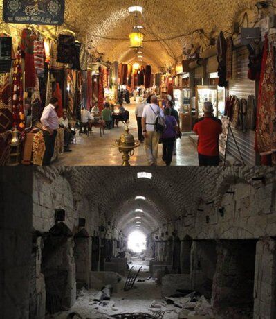 چگونه شهر حلب نابود شد+عکس