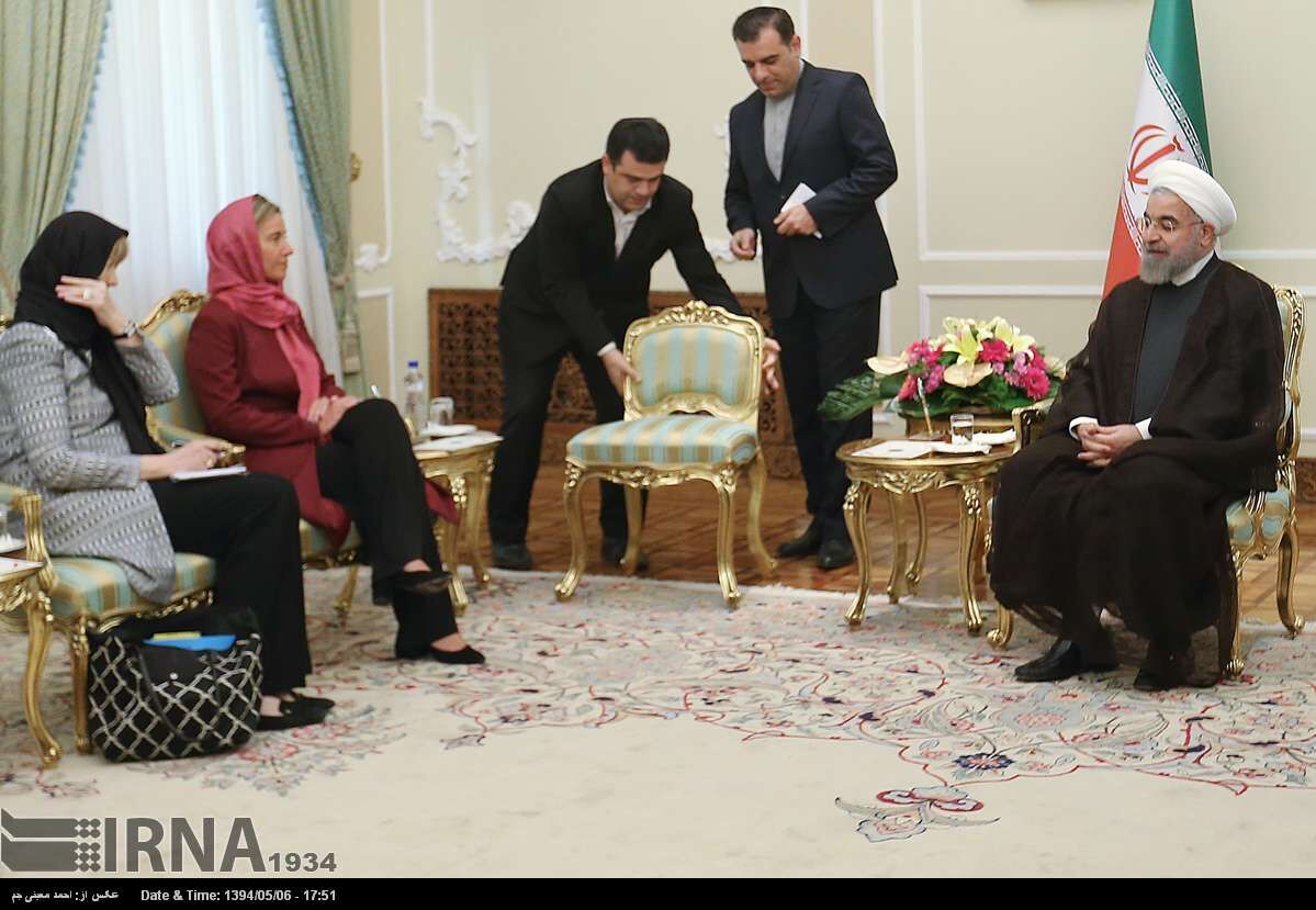 موگرینی و روحانی در قاب تصاویر
