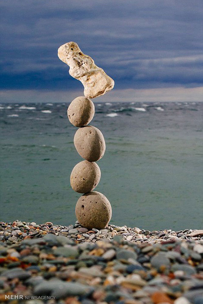 هنرنمایی با سنگ و طبیعت /تصاویر