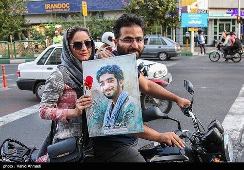 مراسم استقبال از شهید حججی در تهران/عکس