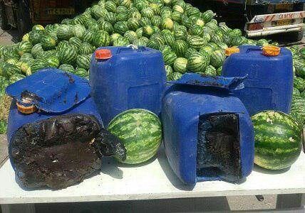 جاسازی تریاک در کامیون هندوانه /عکس