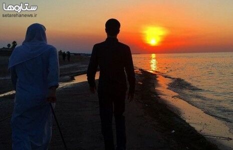 سیدحسن‌خمینی درساحل دریای‌خزر/عکس