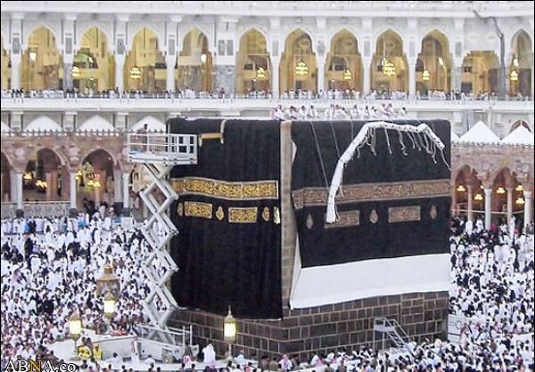 تصاویر تعویض پرده کعبه