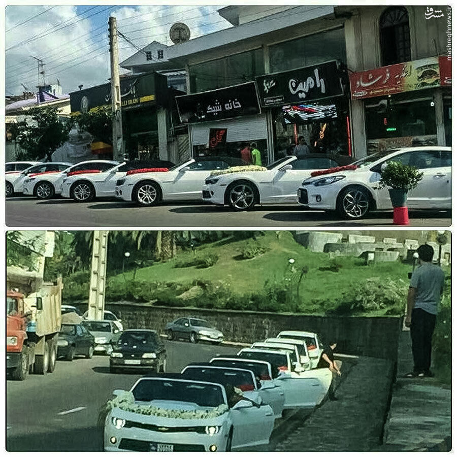 اسکورت میلیاردی عروس و داماد/عکس