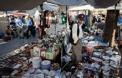 بازار شلوغ افغان ها در مشهد/تصاویر