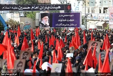 تصاویری از مراسم تشییع پیکر شهیدحججی