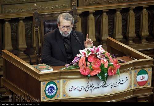 نشست خبری رئیس مجلس/تصاویر