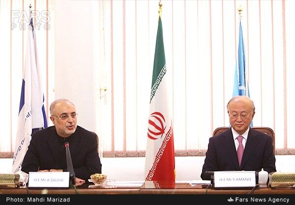 دیدار آمانو با صالحی/تصاویر