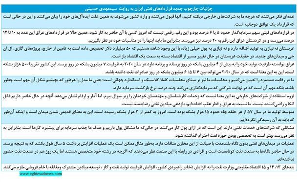 چارچوب جدید قراردادهای نفتی ایران