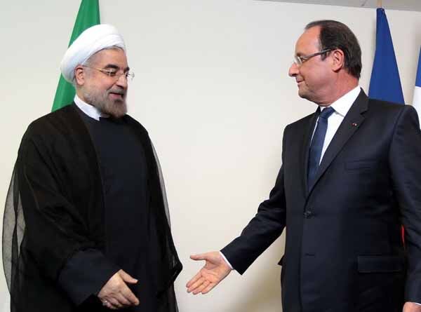 دیدار روحانی با اولاند/ عکس