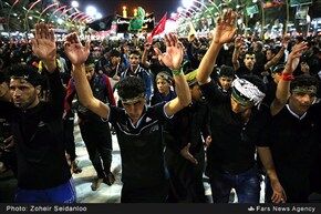 غروب و شب اربعین حسینی در کربلا