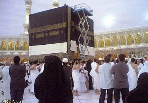 تصاویر تعویض پرده کعبه