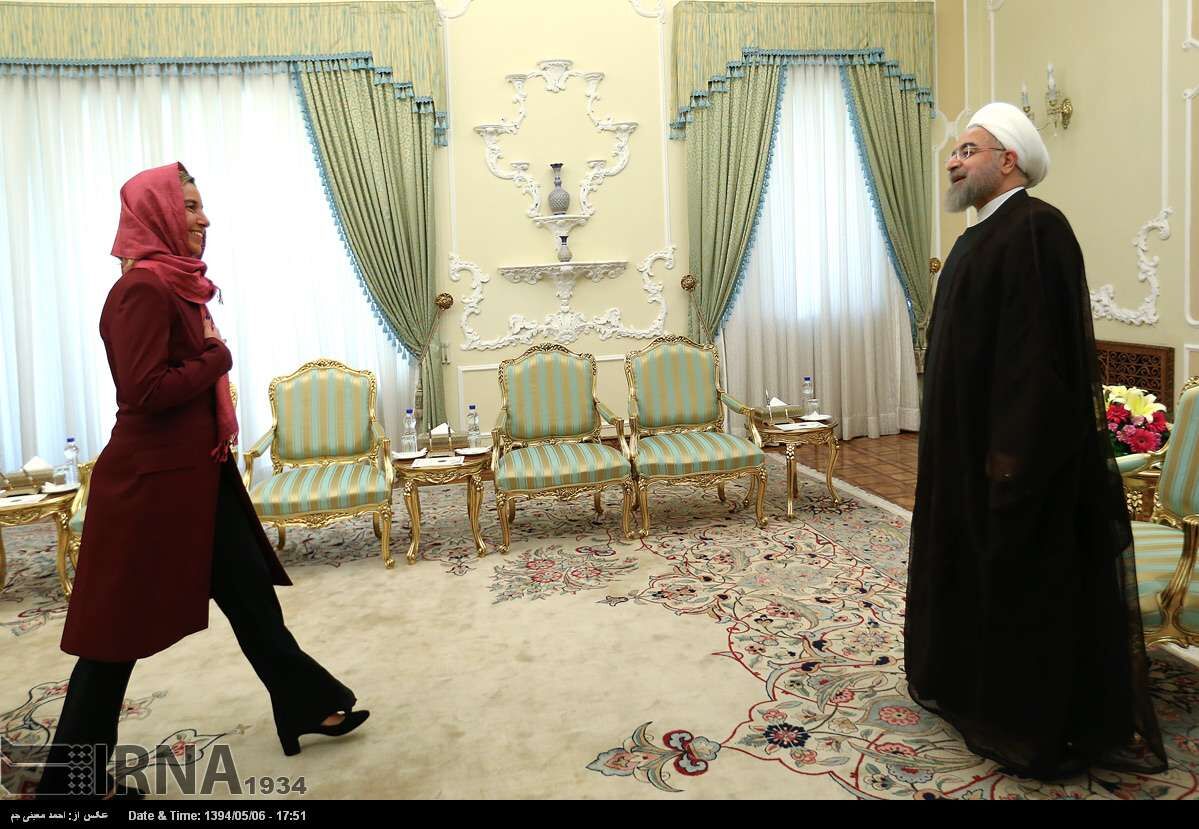 موگرینی و روحانی در قاب تصاویر