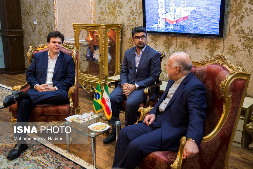 دیدار وزای نفت ایران و برزیل/ تصاویر