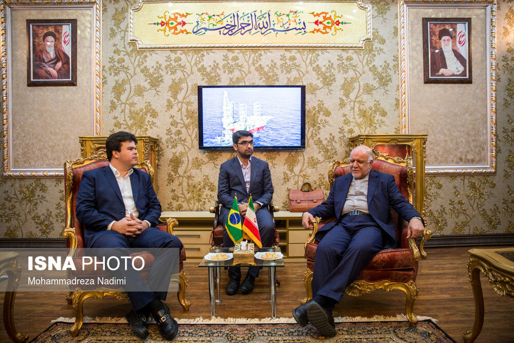 دیدار وزای نفت ایران و برزیل/ تصاویر