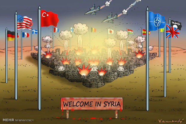 جنگ بی‌پایان سوریه/کاریکاتور