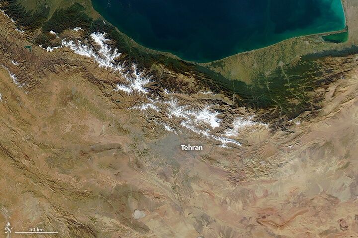 عکس هوایی از آلودگی شدیدهوا درتهران