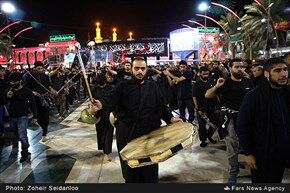 غروب و شب اربعین حسینی در کربلا