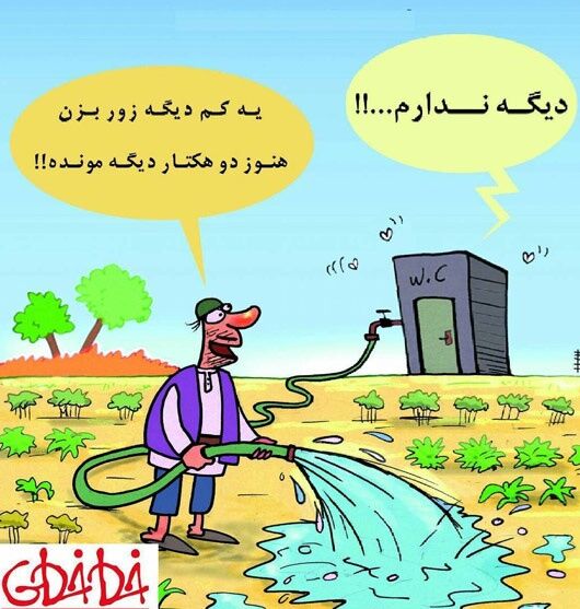 آبیاری با فاضلاب!/کاریکاتور