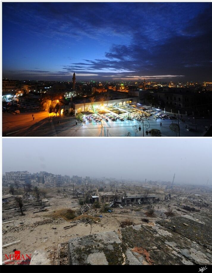 حلب قبل و بعد از جنگ! /تصاویر