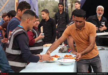 آماد سازی غذای زائرین اربعین در کربلا/تصاویر